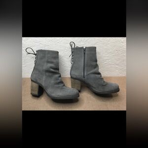 Excellent Bos & Co Barlow Women's Slouch Boots Gray Suede Size US 9-9.5 EURO 40
